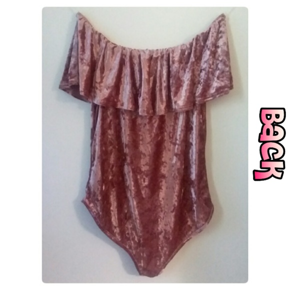 PLUS SIZE MAUVE VELVET BODY SUIT!🍁 - Picture 4 of 5